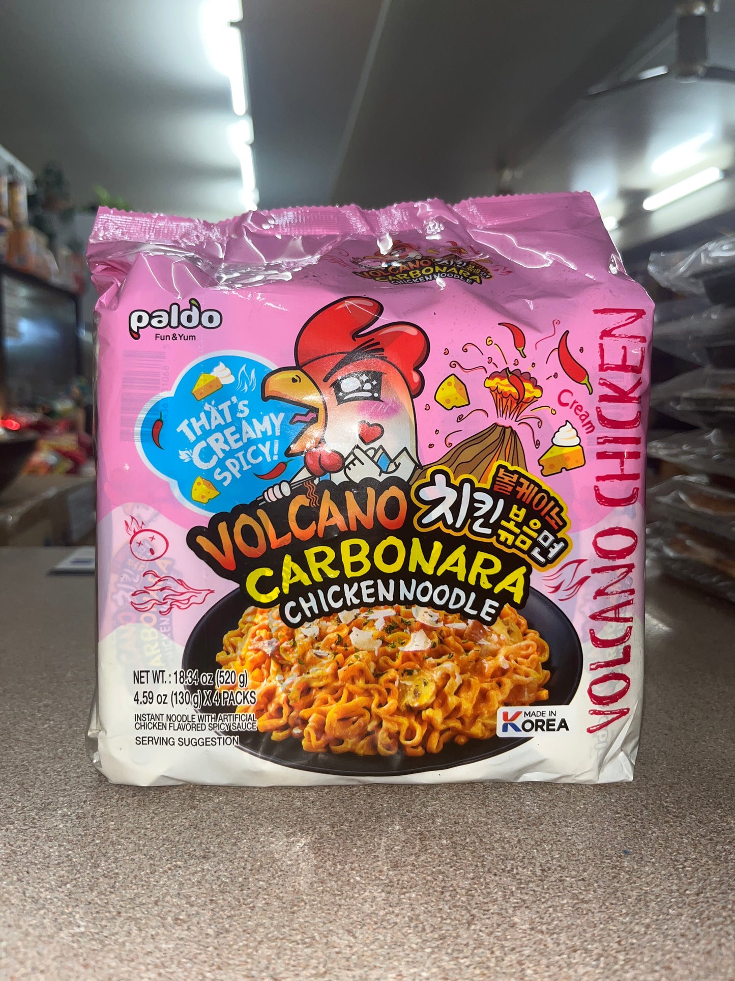 Volcano carbonara chicken noodles