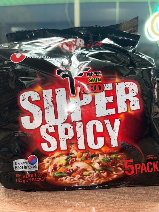 Shin red super spicy noodles