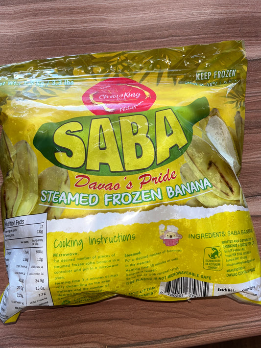 Saba steamed frozen bananas